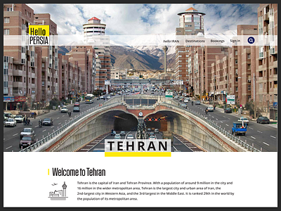 Hellopersia - Tehran landing page