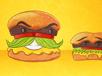 The Power Of Advertisement advertisement burger cartoon characterdesign conceptart design fastfood illustration illustrator vector