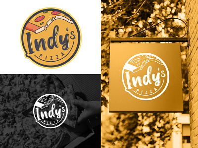 Indy's Pizza brand branding fastfood food graphicdesign illustration illustrator logo pizza vector