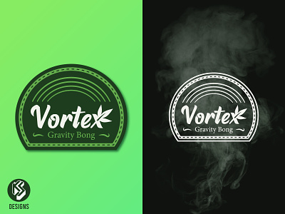 Vortex Gravity Bong Logo badge logo bong branding illustrator logo logodesign logotype smoke weed