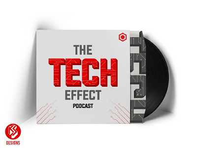 The Tech Effect Podcast cover art illustration illustrator podcast logo tech tech logo technology typogaphy vector