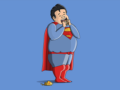 Junk Foodie Superman cartoon cartooncharacter characterdesign dc dccomics junkfoodie superman