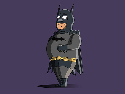 Junk Foodie Batman batman brucewayne cartoon cartooncharacter characterdesign dc dccomics junkfoodie