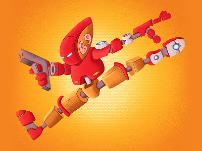 Fighter_Robot cartoon cartooncharacter character characterdesign conceptart design illustration mascot robot robotdesign