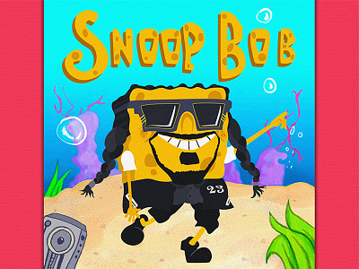 Snoop_Bob cartoon cartooncharacter character characterdesign coverdesign design hiphop illustration mascot snoopdogg spongebob