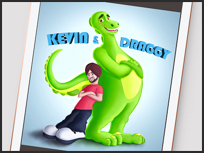 Kevin and Draggy cartoon cartooncharacter characterdesign conceptart design dragon illustration illustrator mascot sardar