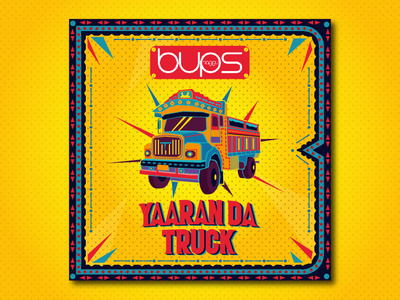 Yaaran_Da_Truck cover graphicdesgn illustration indian poster punjabi song truck vector vehichle