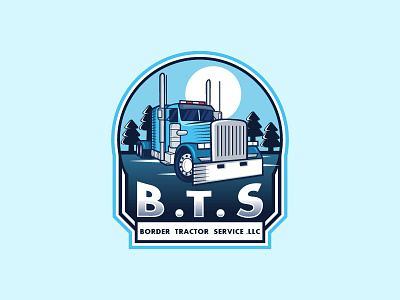 BTS truck logo branding design logo logo design mascot tractor transport truck trucklogo vector
