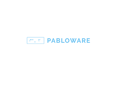 Pabloware Logo. branding design logoriddle typography vector