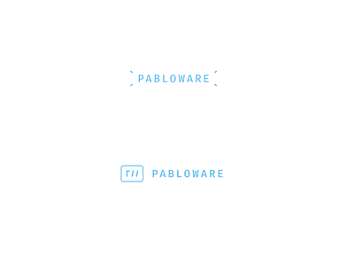 Pabloware Logos props branding design logo typography vector