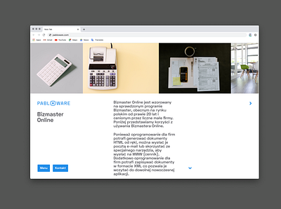 Pabloware Website - Bizmaster Online SubPage branding design typography ui web design website