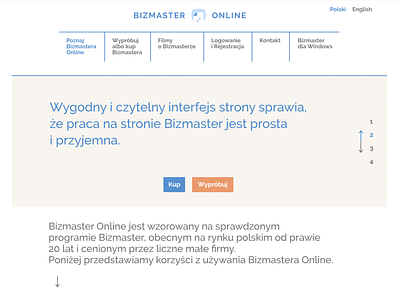 Bizmaster Online website - update. branding design typography ui web web design website