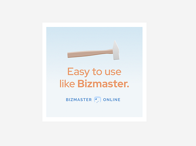 Easy to use like Bizmaster. ad advertising advertisment bizmaster branding design marketing software typography vector
