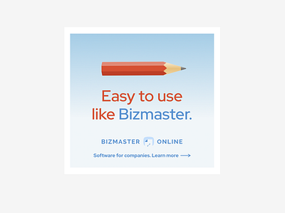 "Easy To Use Like Bizmaster" Advertisement advertisement design advertisements branding design illustration vector