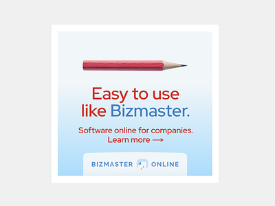 Easy To Use Like Bizmaster - advertisement ad bizmaster design photograph software typography