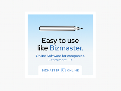 Easy To Use Like Bizmaster - Ad ad branding design illustration software typography vector