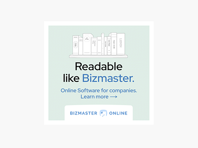 Readable Like Bizmaster ad branding design logo software typography vector