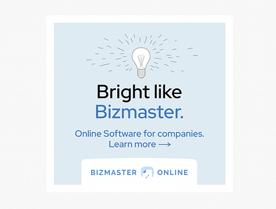 Bright Like Bizmaster advertisement branding design illustration vector