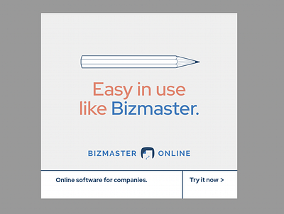 Easy In Use Like Bizmaster bizmaster branding design illustration software software company typography vector