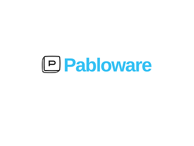 Pabloware logo branding design icon logo software typography vector