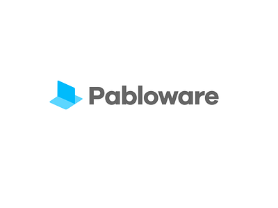 Pabloware logo branding design logo software typography vector