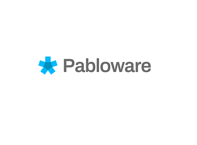 Pabloware logo. branding design icon pabloware software typography vector