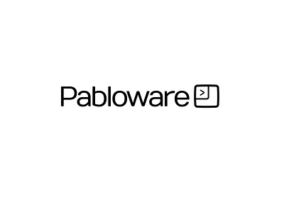 Pabloware logo. branding design logo software typography vector