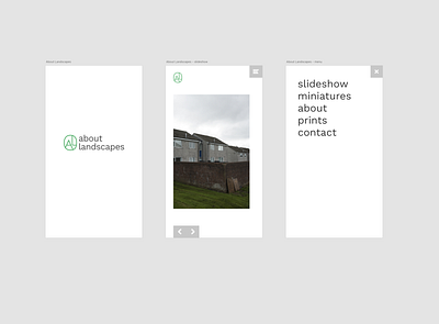 About Landscapes, mobile version. branding design web webdesign website