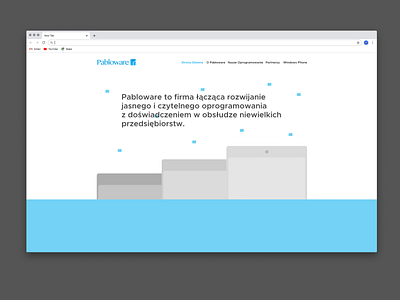 Pabloware website. branding design software vector web design
