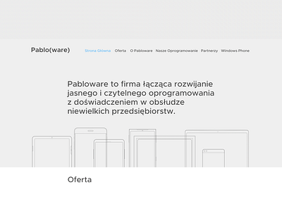 Pabloware website. design illustration software typography vector web design