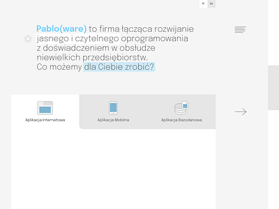 Pabloware website. branding design icon illustration software web design website