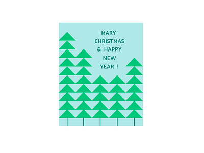 MC&HNY! card. christmas design happy illustration mary simple typography vector