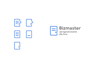 Bizmaster Logo Evolutions. accounting branding design linear logo minimalism software software company typography vector
