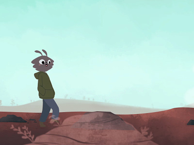 "When I'm Scared" Short film animation character design styleframe