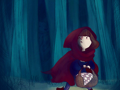 Where's the wolf? red ridding hood stories wolf