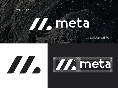 Meta abstract background brand branding bureau design dynamic grid identity letter m logo logotype mark meta sign