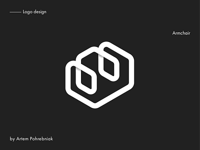 Isometric armchair logo | Single line icon