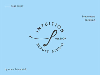 Logo Intuition beauty brand branding calligraphy icon identity instagram intuition logo logotype redesign round salon studio texture typography