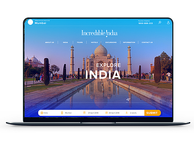 Incredible India Redesign booking flight hotel incredible india redesign tourism travel website