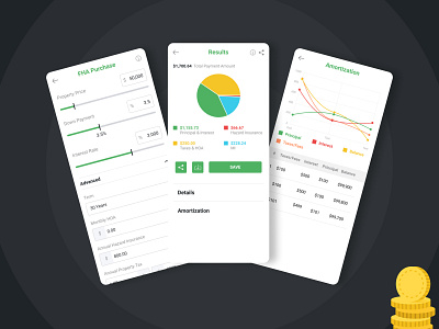 Loan Calculator - Mobile app UI design app app design application brokers calculate calculation loan loan app loan calculator loans loans brokers management money app mortgage mortgage calculator ui uidesign uiux uiux design