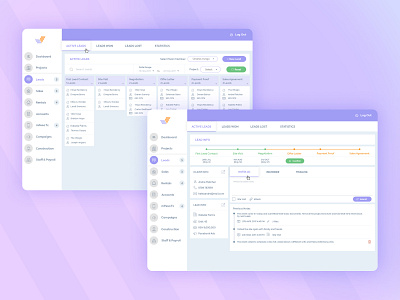 Real Estate Lead Activity Management - Dashboard UI Design