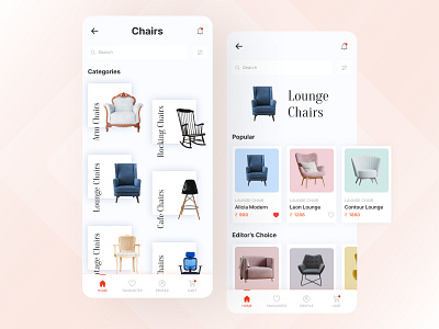 Furniture Shop - Mobile Application app app design application ecommerce app furniture furniture app furniture ecomm furniture shop ui uidesign uiux uiux design