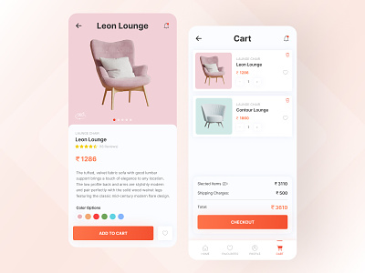 Furniture Shop - Mobile Application app app design application furniture furniture app furniture ecommerce mobile app ui uidesign uiux uiux design