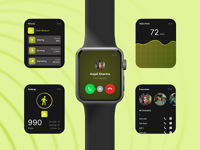 Watch Interface - Exploration Part 2 app app design ui uidesign uiux uiux design watch watchinterface watchui