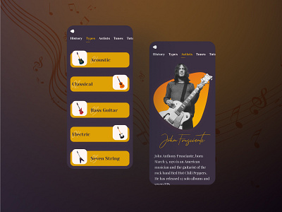 Guitar App Exploration - 2 app app design application guitar guitar app music music app ui uidesign uiux uiux design