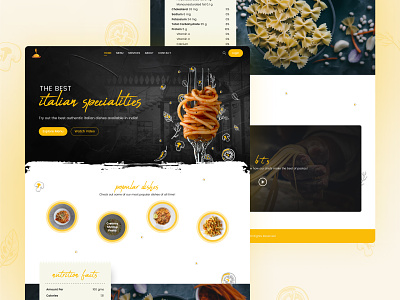 Italian Restaurant Website - Exploration food food website italian pasta restaurant website ui uidesign uiux uiux design webdesign website website design