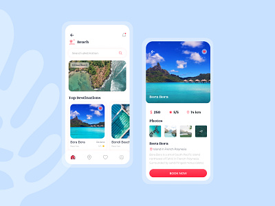 Travel App - Exploration app app design application beach beaches travel travel app travel application ui uidesign uiux uiux design vacation