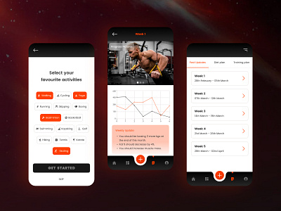 Personal Training App - Exploration app app design application exercise exercise app fitness fitness app mobile personal trainer personal training training app ui uidesign uiux uiux design