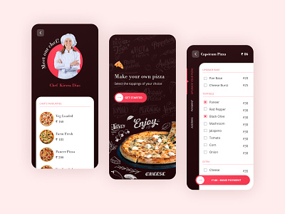 Pizza Ordering App - Exploration app app design application fast food fast food order food food ordering mobile mobile app online food online ordering pizza pizza app pizza ordering ui uidesign uiux uiux design