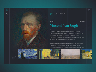 Artist's Website - Exploration artist artist website painters painters website painting ui uidesign uiux uiux design web design website website design